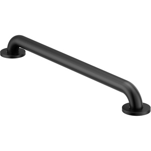 Moen Matte Black 24-Inch Stainless Steel Bath Safety Grab Bar with Concealed Screws, R8924BL