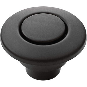 Moen Matte Black Garbage Disposal Air Switch Coordinating Decorative Button, Decorative Button Only, Housing Required, Button Only, Air Switch Sold Separately, AS-4201-BL