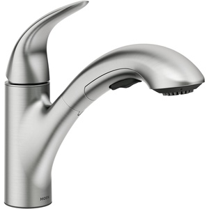 Moen Medina Spot Resist Stainless One-Handle Pull Out Kitchen Faucet, Kitchen Sink Faucets with Pullout Sprayer Featuring Power Boost for a Faster Clean, 87039SRS