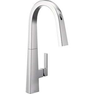 Moen Nio Chrome Smart Faucet Touchless Pull-Down Sprayer Kitchen Faucet with Voice and Motion Control, S75005EV2C