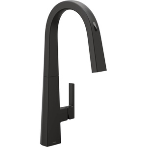 Moen Nio Matte Black Smart Faucet Touchless Pull-Down Sprayer Kitchen Faucet with Voice and Motion Control, S75005EV2BL