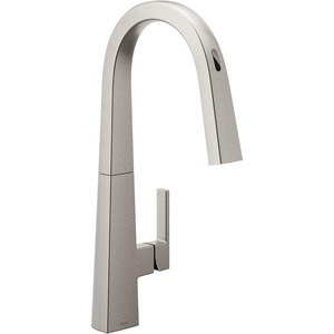 Moen Nio Spot Resist Stainless Smart Faucet Touchless Pull-Down Sprayer Kitchen Faucet with Voice and Motion Control, S75005EV2SRS