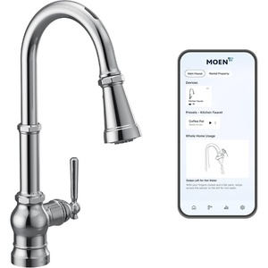 Moen Paterson Spot Resist Stainless Water Filtration One-Handle High Arc Pulldown Kitchen Faucet, Water Filter for Sink Faucet Sold Separately, FS72003SRS(Chrome)
