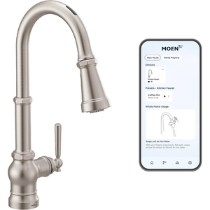 Moen Paterson Spot Resist Stainless Water Filtration One-Handle High Arc Pulldown Kitchen Faucet, Water Filter for Sink Faucet Sold Separately, FS72003SRS(Spot Resist Stainless)