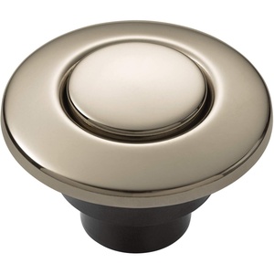 Moen Polished Nickel Garbage Disposal Air Switch Coordinating Decorative Button, Decorative Button Only, Housing Required, AS-4201-NL