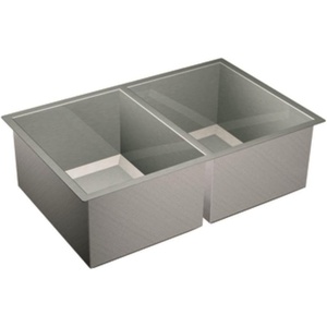 Moen Prep 16-Gauge Stainless Steel Undermount 31″ x 20″ Double Bowl Kitchen Sink, G16200