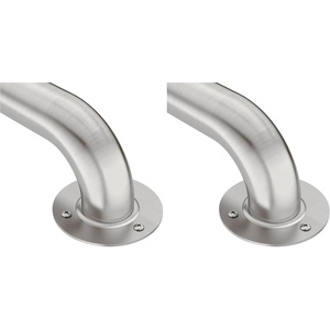 Moen R7436 Bathroom Safety 36-Inch Stainless Steel Bathroom Grab Bar with Exposed Screws, Stainless(18 Inch (Pack of 2))