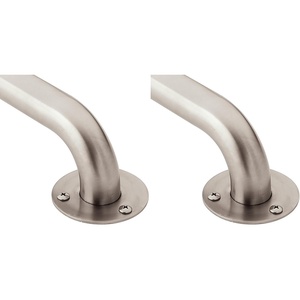 Moen R7436 Bathroom Safety 36-Inch Stainless Steel Bathroom Grab Bar with Exposed Screws, Stainless(24 Inch (Pack of 2))