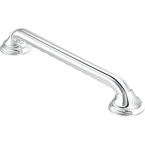 Moen R8712D3GOWB Bathroom Safety 12-Inch Designer Bathroom Grab Bar with Curled Grip, Old World Bronze(Chrome)