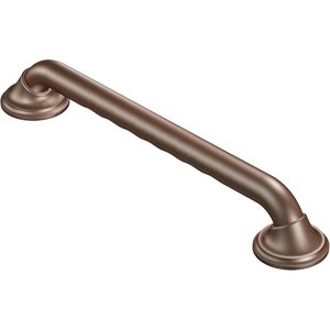 Moen R8712D3GOWB Bathroom Safety 12-Inch Designer Bathroom Grab Bar with Curled Grip, Old World Bronze(Old World Bronze)