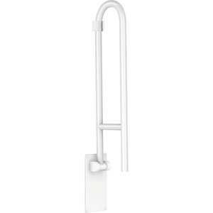 Moen R8960FD 30″ Flip-Up Grab Bar, Textured Grip, Stainless | 30″ support length, flip-up space saving, textured grip safety, stainless steel durability, wall mount install(Glacier)