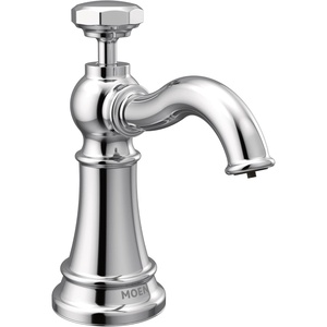 Moen S3955C Paterson Deck Mounted Kitchen Soap Dispenser with Above the Sink Refillable Bottle, Chrome(Chrome)