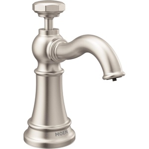 Moen S3955C Paterson Deck Mounted Kitchen Soap Dispenser with Above the Sink Refillable Bottle, Chrome(Spot Resist Stainless)