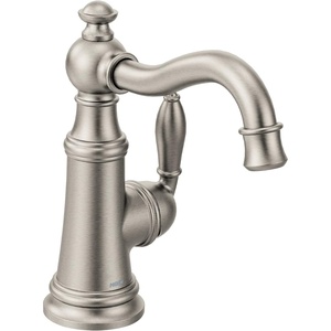 Moen S62101SRS Weymouth Single Handle Traditional Bar Faucet, Spot Resist Stainless
