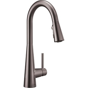 Moen Sleek Oil Rubbed Bronze One-Handle High Arc Kitchen Faucet with Pulldown Sprayer Featuring Power Boost for a Faster Clean, 7864ORB(Black Stainless)