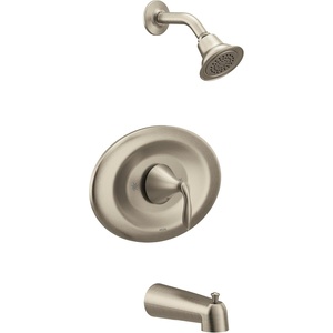 Moen T2137EP Eva Posi-Temp Eco-Performance Tub and Shower Trim Kit, Valve Required, Chrome(Brushed Nickel)
