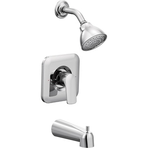 Moen T2813EPBN Rizon Posi-Temp Eco-Performance Tub and Shower Trim, Valve Required, Brushed Nickel(Chrome)