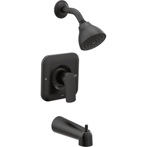 Moen T2813EPBN Rizon Posi-Temp Eco-Performance Tub and Shower Trim, Valve Required, Brushed Nickel(Matte Black)