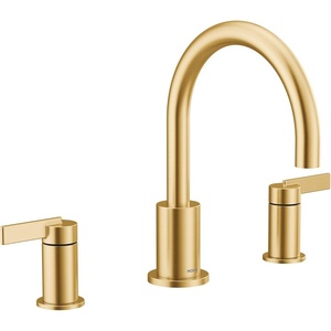 Moen T6223 Cia 2-Handle High-Arc Deck Mount Roman Tub Faucet Trim Kit, Valve Required, Chrome(Brushed Gold)