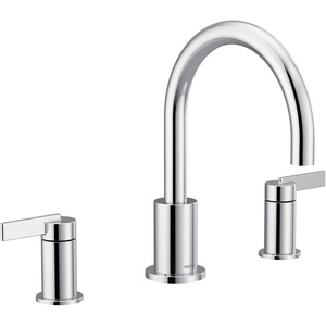 Moen T6223 Cia 2-Handle High-Arc Deck Mount Roman Tub Faucet Trim Kit, Valve Required, Chrome(Chrome)