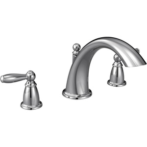 Moen T933 Brantford 2-Handle Deck Mount Roman Tub Faucet Trim Kit, Valve Required, Chrome