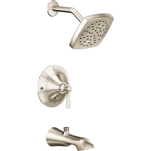 Moen TS2913 Flara Posi-Temp Pressure Balancing Tub and Shower Trim Kit, Valve Required, Chrome(Polished Nickel)
