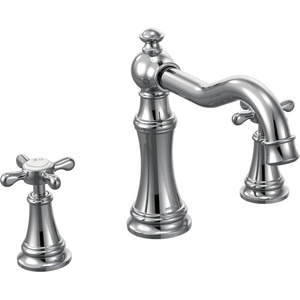 Moen Ts22101 Weymouth Two-Handle High Arc Roman Tub Faucet Trim only, Chrome(Chrome)