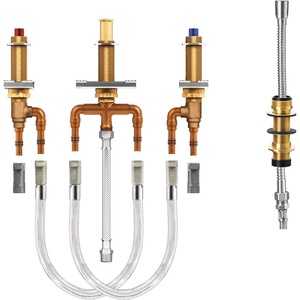 Moen Two-Handle Roman Tub Faucet Adjustable Valve with Shower Diverter, 1/2-Inch CPVC PEX Connection, 9793