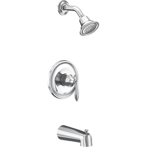 Moen UT2133EP Eva Collection M-CORE 2-Series 1-Handle Tub and Shower Trim Kit, Valve Required, Chrome(Chrome)