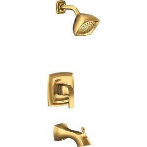 Moen UT2693EP Voss Collection M-CORE 2-Series 1-Handle Tub and Shower Trim Kit, Valve Required, Chrome(Brushed Gold)