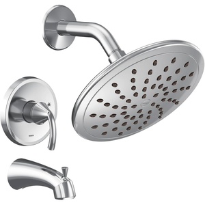 Moen UT2843EPBN Glyde M-CORE 2-Series 1-Handle Tub and Shower Trim Kit, Valve Required, Brushed Nickel(Chrome)