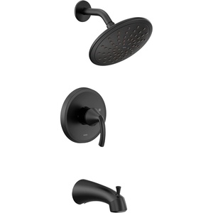 Moen UT2843EPBN Glyde M-CORE 2-Series 1-Handle Tub and Shower Trim Kit, Valve Required, Brushed Nickel(Matte Black)