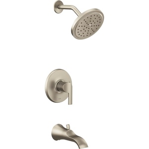 Moen UTS2203EPBL Doux Collection M-CORE 2-Series 1-Handle Tub and Shower Trim Kit, Valve Required, Matte Black(Brushed Nickel)