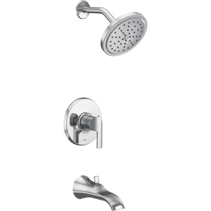 Moen UTS2203EPBL Doux Collection M-CORE 2-Series 1-Handle Tub and Shower Trim Kit, Valve Required, Matte Black(Chrome)