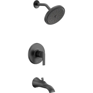 Moen UTS2203EPBL Doux Collection M-CORE 2-Series 1-Handle Tub and Shower Trim Kit, Valve Required, Matte Black(Matte Black)