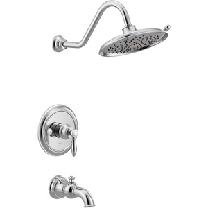 Moen UTS33103EPNL Weymouth M-CORE 3-Series 1-Handle Eco-Performance Tub and Shower Trim Kit, Valve Required, Polished Nickel(Chrome)