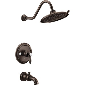 Moen UTS33103EPNL Weymouth M-CORE 3-Series 1-Handle Eco-Performance Tub and Shower Trim Kit, Valve Required, Polished Nickel(Oil Rubbed Bronze)