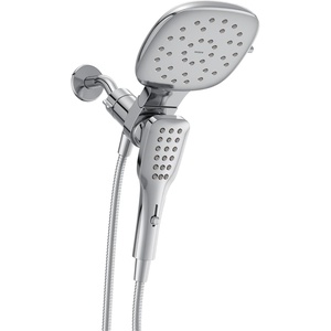 Moen Verso Eco-Performance Infiniti Dial Square Standard Shower Head With Detachable Hand Shower Combo, 7-Inch Spray Head, Spot Resist Nickel, 220C4EPSRN(Chrome)