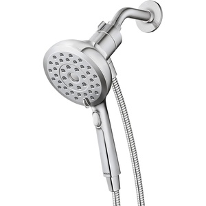 Moen Verso Handshower, Detachable Round Shower Head with Magnetix Docking System, 60″ Hose, Matte Black, 220H2BL(Chrome)
