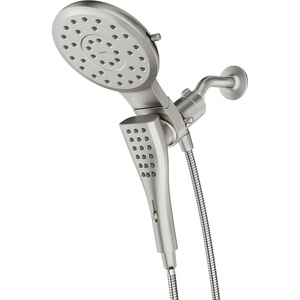 Moen Verso Magnetix Handheld & Rain Shower Head Combo, Brushed Gold | 8-Function Handheld, 7-Inch Rain Shower Head, Detachable with 72-Inch Metal Hose, Model 220C3BG(Brushed Nickel)
