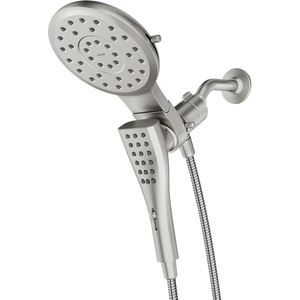 Moen Verso Spot Resist Nickel Round Rain Shower Head and Detachable Handshower Combination with Magnetix Docking System and 60-inch Metal Hose, 220C2SRN(Chrome)