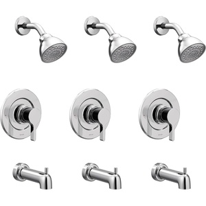 Moen Vichy Chrome Bathroom Tub Shower Faucet System without Valve, T2663EP(3)