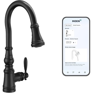 Moen Weymouth Oil-Rubbed Bronze 3-in-1 Water Filtration One-Handle Pulldown Kitchen Faucet, FS73004ORB with Moen F9800 Advanced Carbon Water Filtration System(Matte Black)