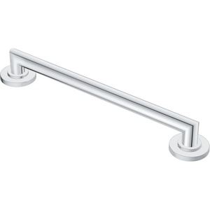 Moen YG0818CH Bathroom Safety 18-Inch Stainless Steel Modern Bathroom Grab Bar, Chrome(Chrome)