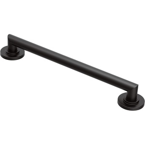 Moen YG0818CH Bathroom Safety 18-Inch Stainless Steel Modern Bathroom Grab Bar, Chrome(Matte Black)
