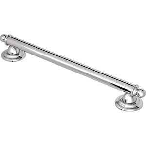 Moen YG2218CH Bathroom Safety 18-Inch Stainless Steel Traditional Bathroom Grab Bar, Chrome(Chrome)
