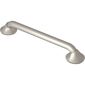 Moen YG2812BN Bathroom Safety 12-Inch Stainless Steel Transitional Bathroom Grab Bar, Brushed Nickel