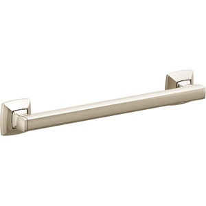 Moen YG5112NL Bathroom Safety 12-Inch Stainless Steel Transitional Bathroom Grab Bar, Polished Nickel