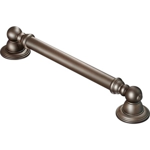 Moen YG5412ORB Bathroom Safety 12-Inch Stainless Steel Traditional Bathroom Grab Bar, Oil-Rubbed Bronze(Oil Rubbed Bronze)