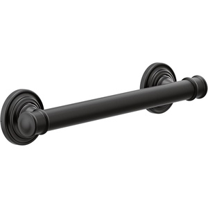 Moen YG6412ORB Bathroom Safety 12-Inch Stainless Steel Traditional Bathroom Grab Bar, Oil-Rubbed Bronze(Matte Black)